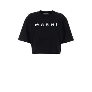 Marni Women Black Cotton Oversize T-Shirt